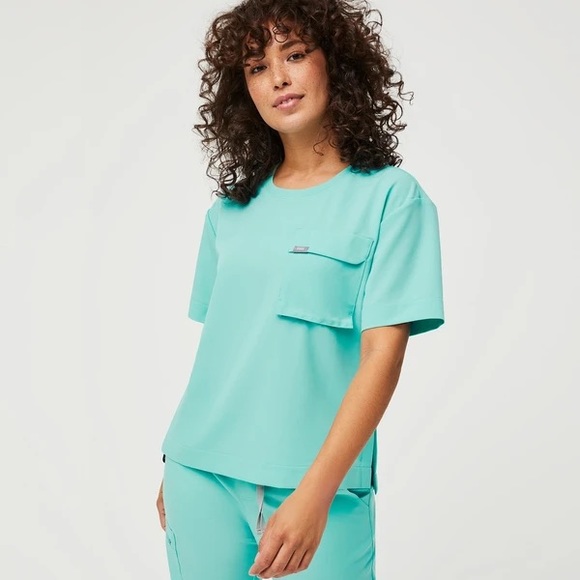 Figs Scrubs FRESH AQUA Set XS New!